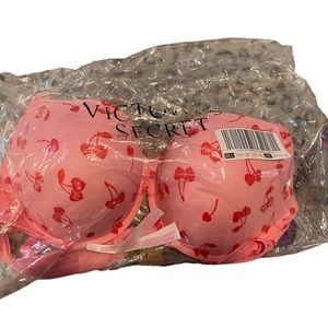 42C Victoria secret push up Cherry bra